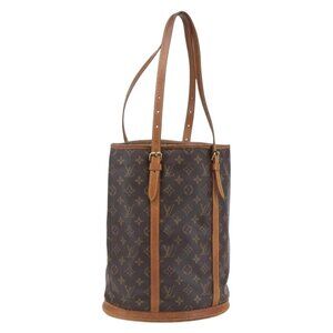 Authentic LOUIS VUITTON Monogram Bucket GM Shoulder Bag M42236 LV